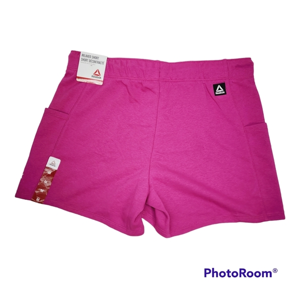 * Reebok XL athletic fitness shorts fuchsia red drawstring waistline s… - Picture 3 of 7